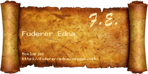 Fuderer Edna névjegykártya